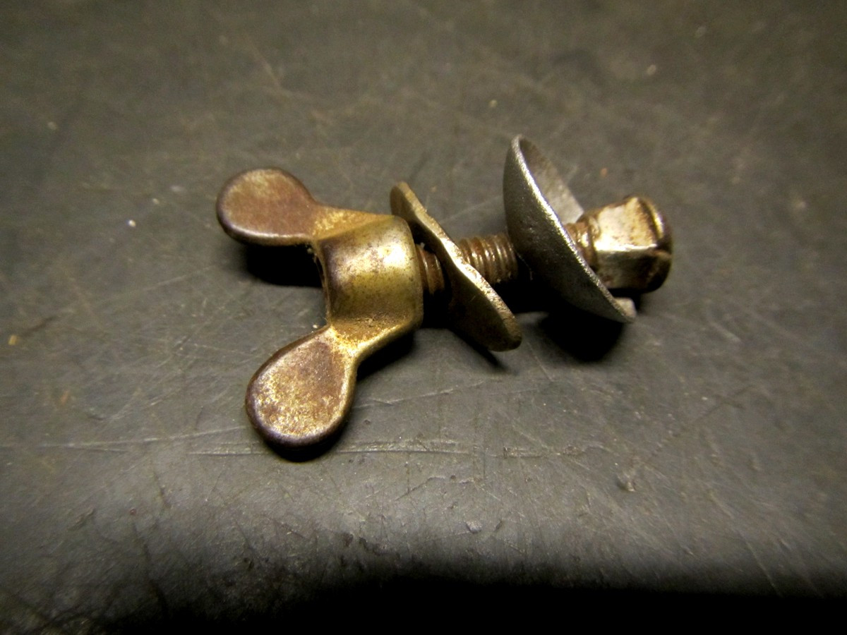 Lot De 2 écrous Papillon SMA Bronze - Vintage Vélo - Fabrication Française