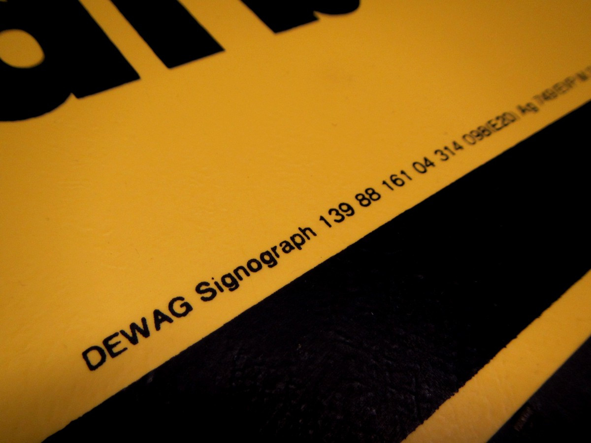 Bauarbeiten Schild DDR DEWAG 42 x 21 cm (8250 ...