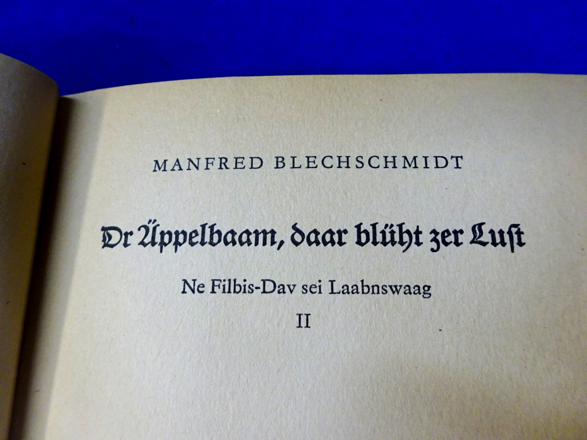 Blechschmidt, Dr Äpplbaam... Erzgebirgische Mundart (24983