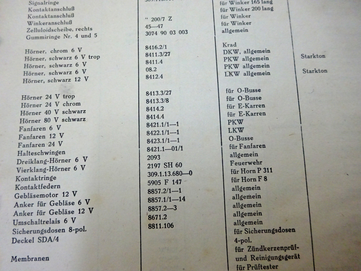 Fahrzeugelektrik FEH 1964 Katalog (26199) ***sixpoints*** der