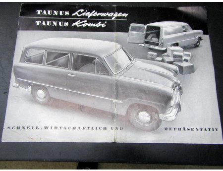 Prospekt Ford Taunus Lieferwagen Kombi (13966)