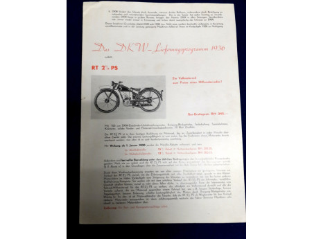 DKW Lieferprogramm 1936 RT 2 1/2 PS - SB 500L (28884)