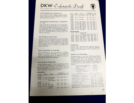 DKW Ersatzteildienst Neuigkeiten 1937 (28887)