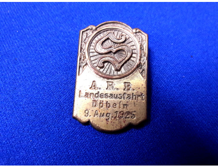 Anstecker Plakette Abzeichen A.R.B. Landesausfahrt Döbeln 1925 (28955)