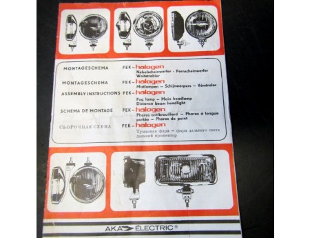 Anleitung Schaltplan Halogen Scheinwerfer DDR IFA (4841)