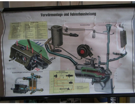 Lehrtafel Vorwärmanlage Heizung Ural 375 D (8648)