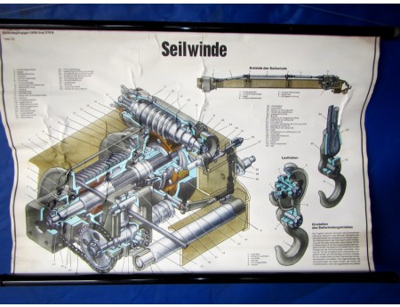 Lehrtafel Seilwinde Ural 375 D (8656)