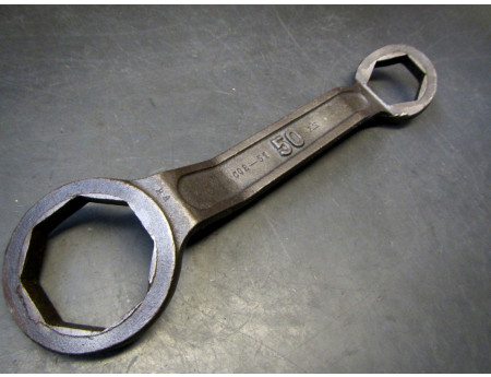 Schraubenschlüssel 46/70 Ringschlüssel antik geschmiedet (10342)
