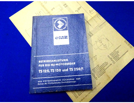 Betriebsanleitung MZ TS 125 150 + 250/1 Handbuch 1982 (26436)
