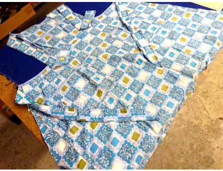 Baumwoll-Schürze DDR Latzschürze unbenutzt (28801)