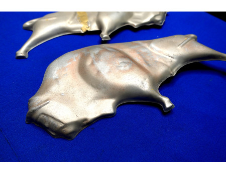 Stier Blech-Relief 26,5 x 12,5 cm 2 Stück (29179)