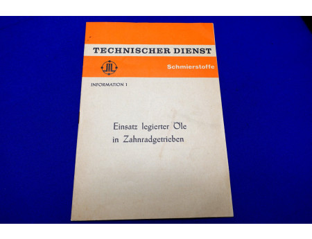 Legierte Öle DDR Fahrzeuge Öl-Tabellen 1968 (29203)