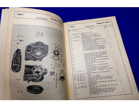 Ersatzteil Liste MZ BK 350 Ersatrzteilkatalog im Original (29206)