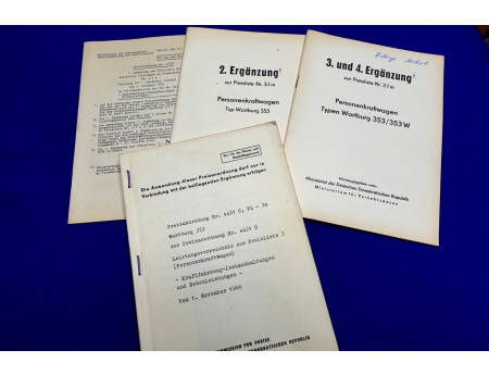 Preisanordnung 1966 Wartburg 353 Werkstattpreise (29210)