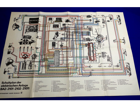 Schaltplan Lada WAS 2101 - 21961 ca. 60 x 42 cm (29237)