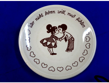 Wandteller Colditz DDR 193 mm "Wer nicht hören will..." (24670)