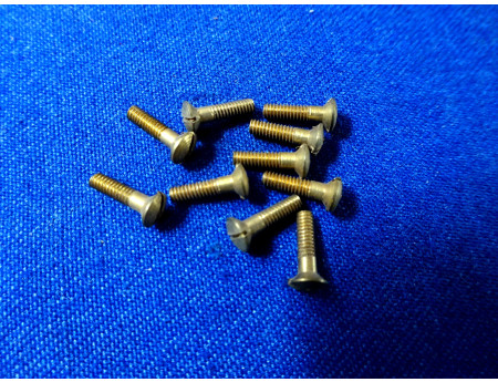 Messing Linsenkopf Schraube 2 x 7 mm Schlitz 10 Stück (26758)