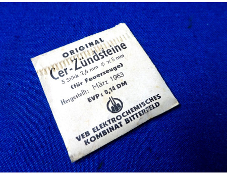 Cer Zündsteine 5 Stück 2,6 x 5 mm Anzünder Feuerzeug (26761)