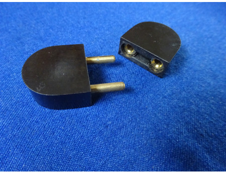 Bakelit Stecker Kupplung zweipolig 40 x 22 x 10 mm antik (26851)