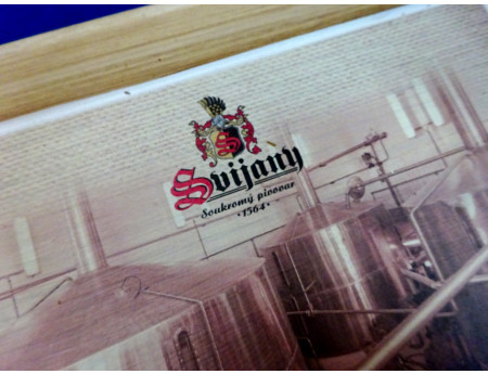 Wandbild Holzdruck Deco Svijany Brauerei Werbung (24816) 