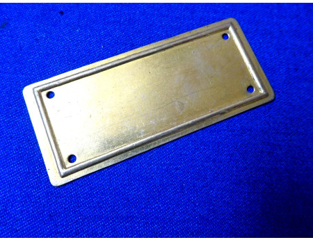 Messing Blechschild Schubkasten blanco (26895)