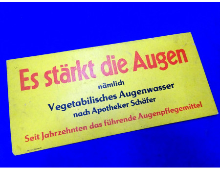 Reklame Werbeschild Augenwasser Apotheke (27016)