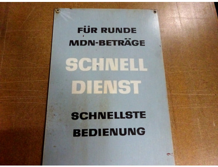 Pertinax Schild Tafel Schnelldienst DDR Tankstelle (27068)