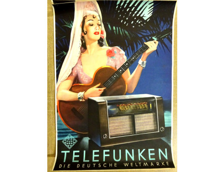 Plakat Telefunken "Die Deutsche Weltmarke" 1938 (27076)