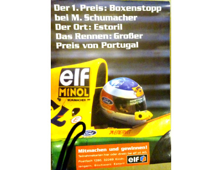 Plakat Poster M. Schumacher ELF Minol original (27077)