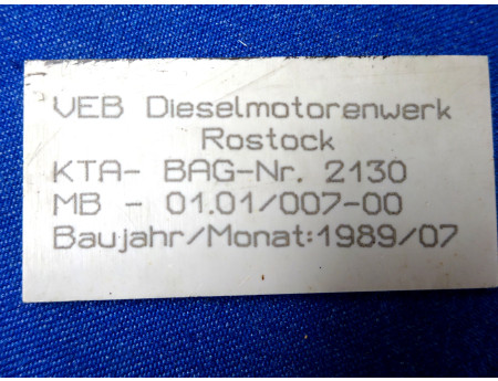 Typschild Halbachse QEK DDR Wohnwagen (27156)