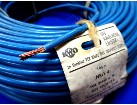 KFZ Netzleitung 4 mm² blau Kabel IFA DDR (27246)