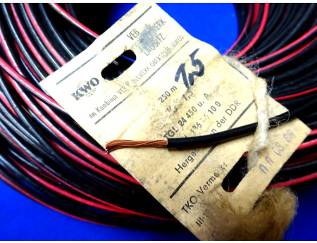 KFZ Netzleitung 1,5 mm² schwarz/rot Kabel IFA DDR (27247)