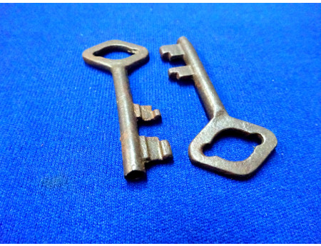 Schlüssel antik Guss 56 x 23 mm 2 Stück (27345)