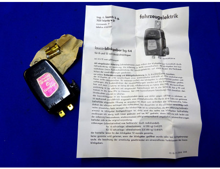 Lauco Blinkgeber bg64 OVP 6 Volt 1966 (27385)