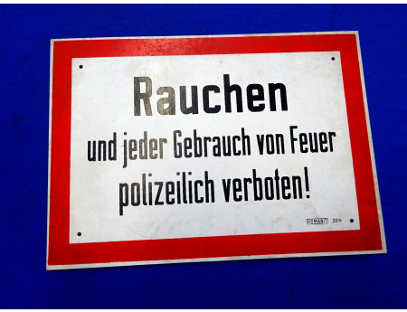DDR Schild Homanit 204 "Rauchen verboten...." (27560)