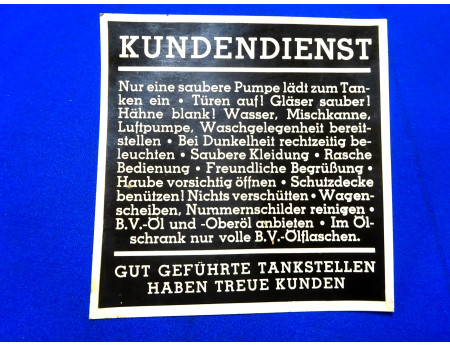 BV Öle Kundendienst Schild Tankstelle (27572)