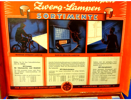 RFT Fahrrad / Radio Lampensortiment 50er Jahre (27591)
