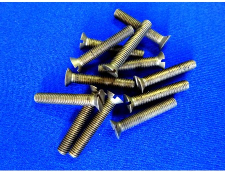 Senkkopf Schlitzschrauben Messing M5 x 28 mm 12 Stück (25520)