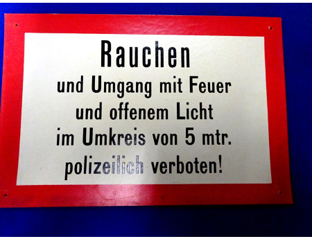 Schild "Rauchen verboten" Kunststoffschild DDR (27642)