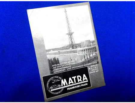 Matra Werkzeuge Reklame Postkarte Einladung 1938 (27649)
