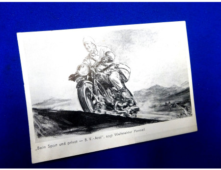 B.V. - Öl Reklame Postkarte Weltmeister Hennel (27652)
