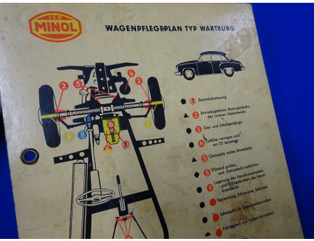 Wagenpflegeplan Wartburg 311-313 Schmierplan 1962 (27676)