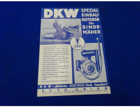DKW Einbaumotor Bindemäher Prospekt (27680)