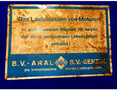 B.V. Aral Blechschild B.V. Benzol (27739)