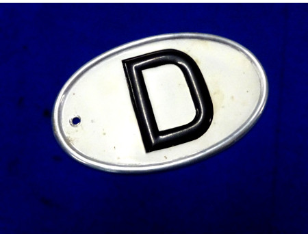 Blechschild "D" Aluschild 50er Jahre, F9 Wartburg 311 (27327)