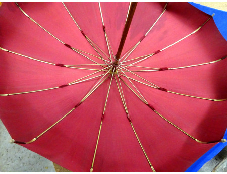 alter Regenschirm 80 cm rot (28115)