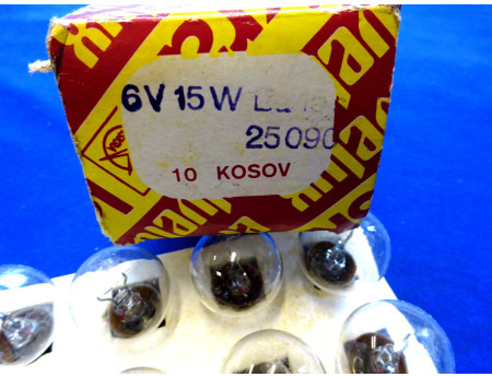 Iskra Glühlampe 6V 15W OVP 10 Stk. (28121)