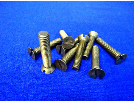 Messing Senkkopf-Schlitzschraube 6 x 30 mm 9 Stück (26213)