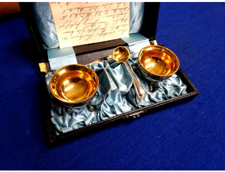 Eierbecher Metall Hochzeitsgeschenk DDR (28383)