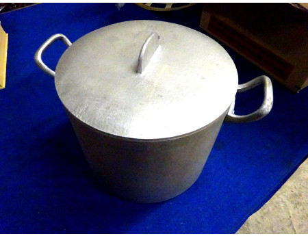 Aluminium Topf 19 x 15 cm massiv, neu, DDR (28404-1)